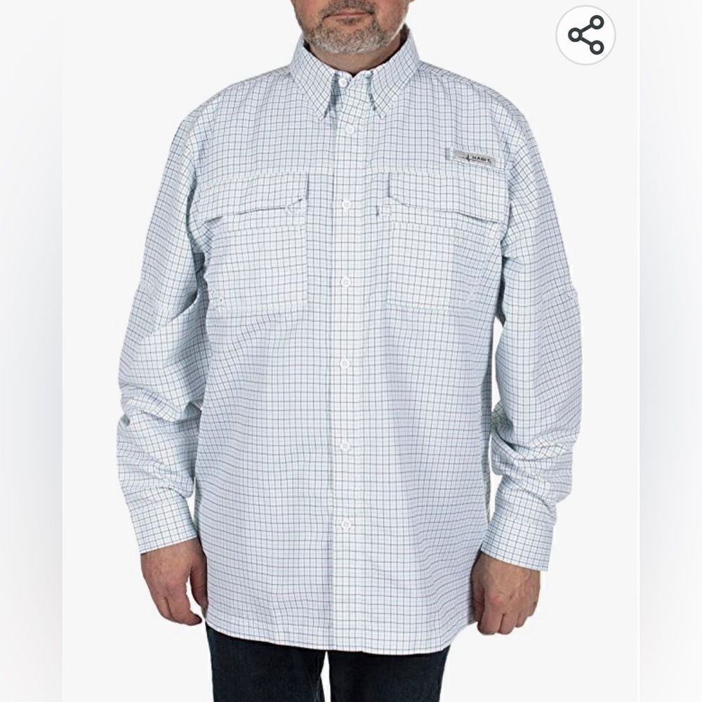 Habit belcoast striped fisherman shirt sz small